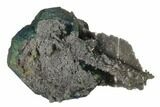 Blue-Green Fluorite on Sparkling Quartz - China #137643-3
